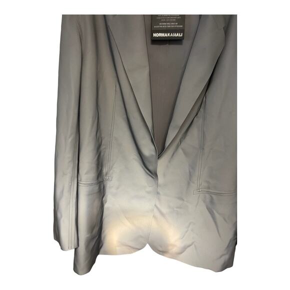 Norma Kamali Oversized Single Breasted Jacket Reflective Stretch Gray Size M/38 - Picture 5 of 14